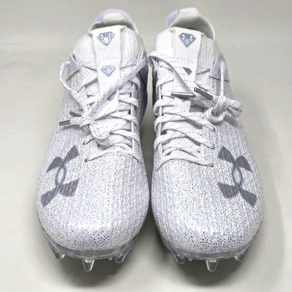 Under Armour Blur 2 MC VVS Football Cleats Mens Size 8 White Metallic Silver New - Picture 6 of 9